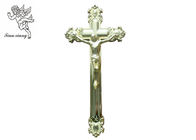 예수 장식적인 십자가 장례식 그리스도 수난상 크기 44.8×20.8cm의 황금 플라스틱 관 십자가